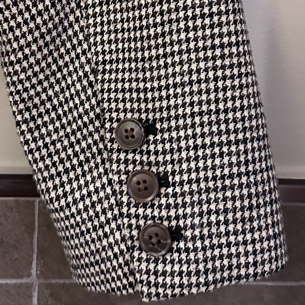 French Connection Houndstooth Check Collarless Cr… - image 12